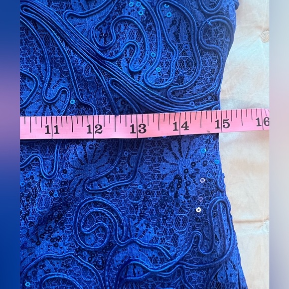 Badgley Mischka sequin sleeveless embroidered dress Size 8. NWOT - Picture 5 of 12